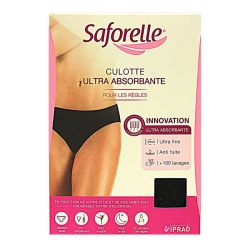 Saforelle Culotte Menstruelle Absorbante Noir Taille L