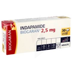 Indapamide 2,5Mg Biogaran Cpr 30