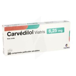 Carvedilol 6,25 Mg Viatris Comprimé Sécable 28