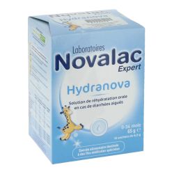 Novalac Hydranova solution de réhydratation 0-36 mois (10 x 6,5g)