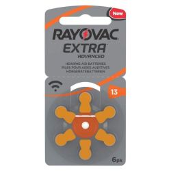 Rayovac Extra Advanced piles taille 13 pour aides auditives (pack de 6 piles)