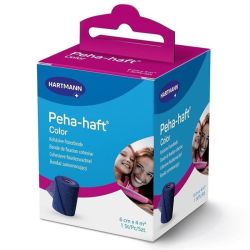 Hartmann Peha-Haft bande de fixation cohésive bleue (6cm x 4m)