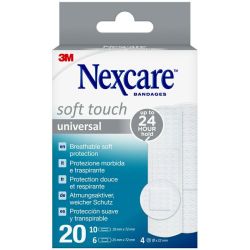 3M Nexcare Soft Touch Universal pansements doux assortis (x20)