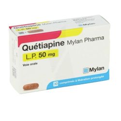 Quetiapine Lp Viatris 50 mg 30 comprimés