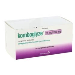 Komboglyze 2,5 Mg/1 G Comprimé Boîte de 60