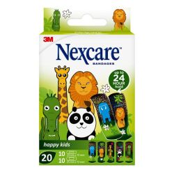 3M Nexcare Happy Kids assortiment pansements animaux (x20)