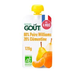 Good Goût Baby Purée de Fruits Bio Poire Clementine (120 g)