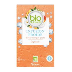 BioNutrisanté Infusion Froide Bio Digestion Saveur Mangue-Pêche (20 sachets)