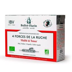 Ballot-Flurin Préparation Dynamisée Bio 4 Forces de la Ruche Vitalité & Tonus (10 ampoules)