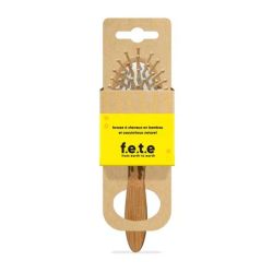 F.E.T.E. Brosse à cheveux ronde en bambou (petit format)