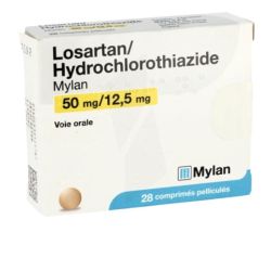 Losartan/Hydrochlorothiazide Viatris 50 Mg/12.5 Mg 28 Comprimés pelliculés