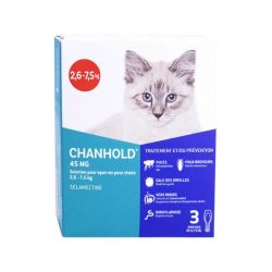 Clément Thekan Chanhold antiparasitaire pour chat 2,6-7,5 kg (3 pipettes)