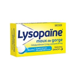 Lysopaïne Maux de gorge Comprimés Menthe à sucer (36)