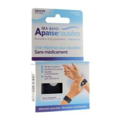 Sea-Band bracelet anti-nausées adulte noir (x2)