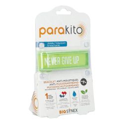 Parakito Bracelet Anti-Moustique Adulte Never Give Up