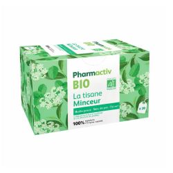 Pharmactiv Bio La Tisane Minceur menthe poivrée, reine des prés, thé vert (20 sachets)