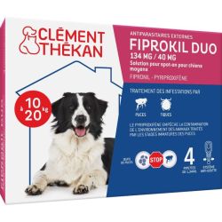 Fiprokil Duo solution spot-on chien 10-20Kg pipettes (4x3,4ml)