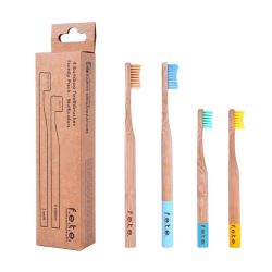 F.E.T.E Brosse à dents bambou Pack Familial (x4)