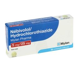 Nebivolol/Hydrochlorothiazide Viatris 5 mg/25 mg 30 comprimés pelliculés