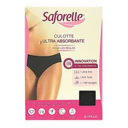 Saforelle Culotte Menstruelle Absorbante Noire Taille XL