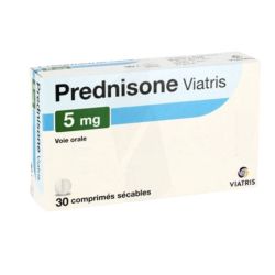 Prednisone 5 mg Viatris 30 comprimés sécables