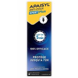 Apaisyl Xpert Plus anti-poux & lentes 100% efficace protège jusqu'à 72h (100 ml)