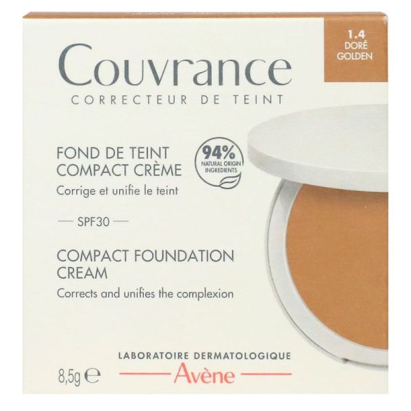 Avène Couvrance Fond de Teint Compact Crème 1.4 Doré (8,5 g)