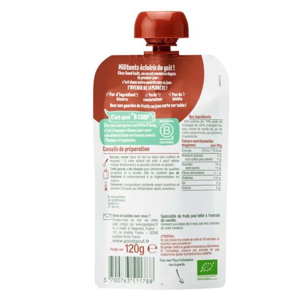 Good Goût Purée Pomme Châtaigne Bio bébé dès 4 mois (120 g)