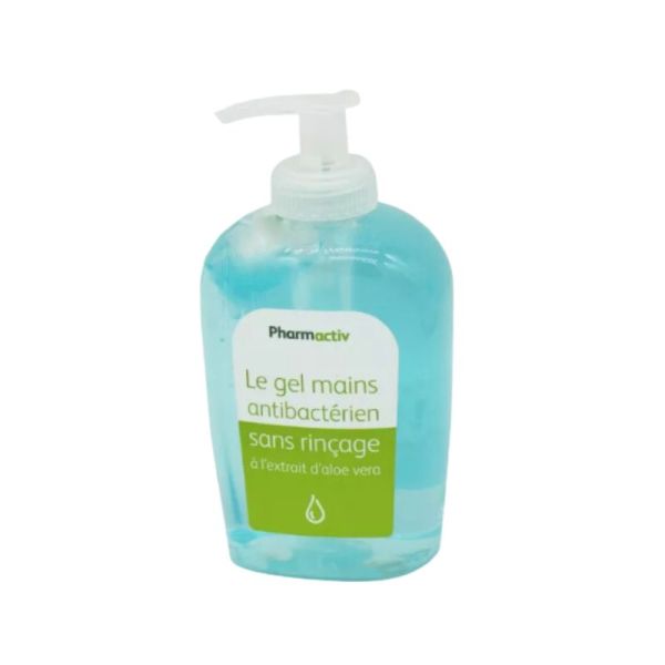 Pharmactiv Gel Mains Anti-bactérien à l'extrait d'Aloe Vera 300Ml