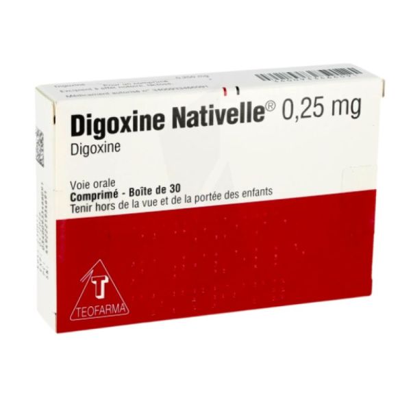 Digoxine 0,25Mg Cpr Secable 30