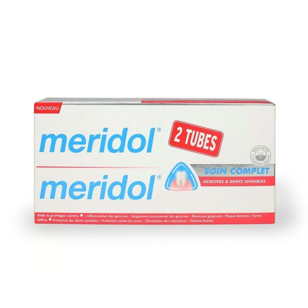 Meridol Dentifrice Soin Complet Gencives & Dents Sensibles (2 x 75 ml)