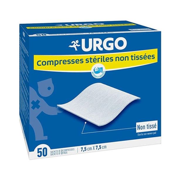 Urgo Compresses Stériles non tissées 7,5x7,5 cm (50x2)