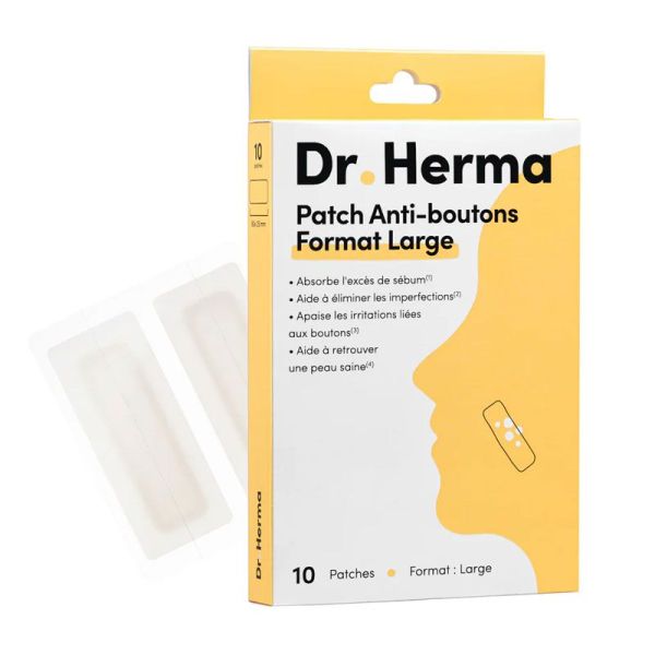 Dr. Herma Patch Anti-Boutons Format Large (x10)