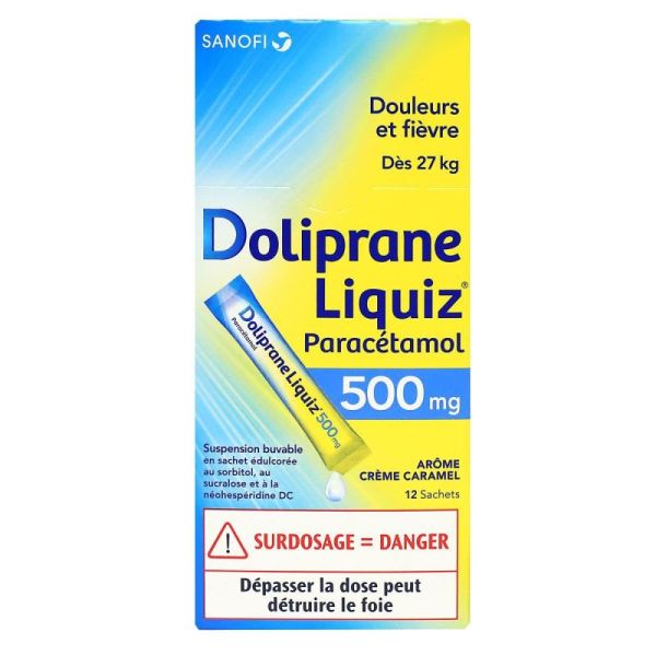 Doliprane Liquiz 500Mg 12 Sticks