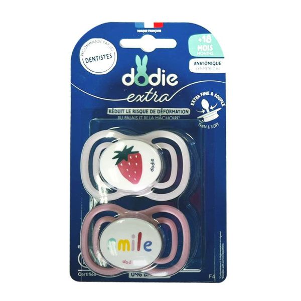 Dodie Sucettes anatomiques fine F4 +18 mois (x2)