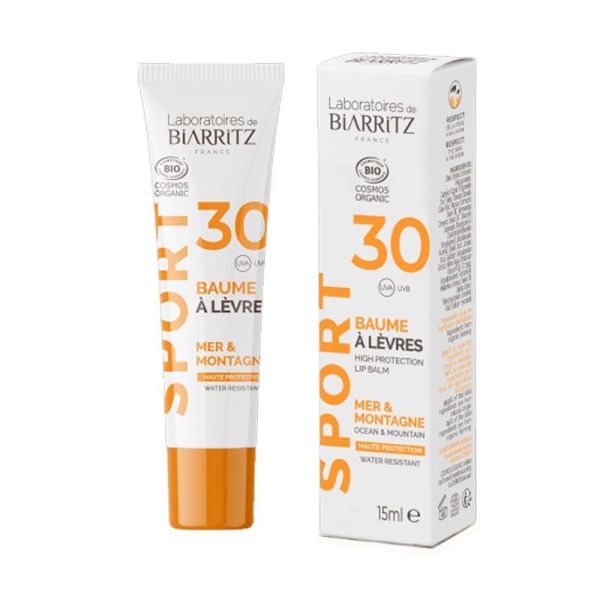 Biarritz Sport Baume à Lèvres Mer & Montagne SPF 30 (15 ml)