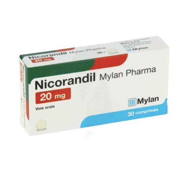 Nicorandil Viatris 20 mg 30 comprimés pelliculés