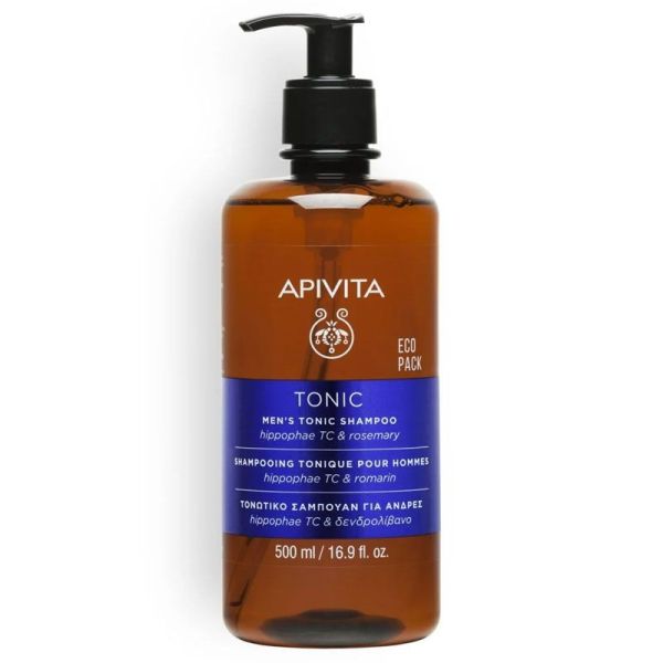 Apivita Tonic Shampoing tonique hommes anti-chute hippophae TC & romarin (500 ml)