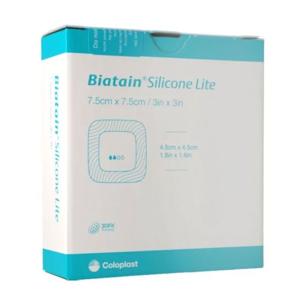 Biatain Silicone Lite pansement hydrocellulaire 7,5 x 7,5 cm (x10)