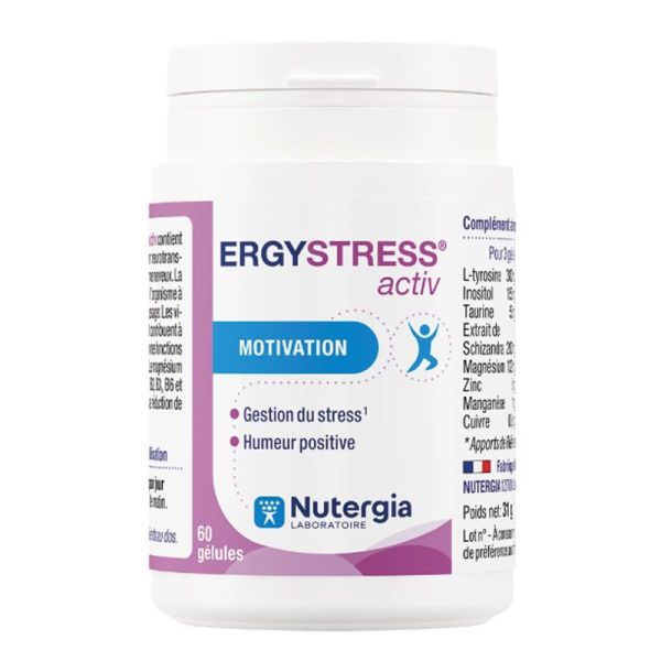 Nutergia Ergystress Activ motivation, gestion du stress, humeur (60 gélules)