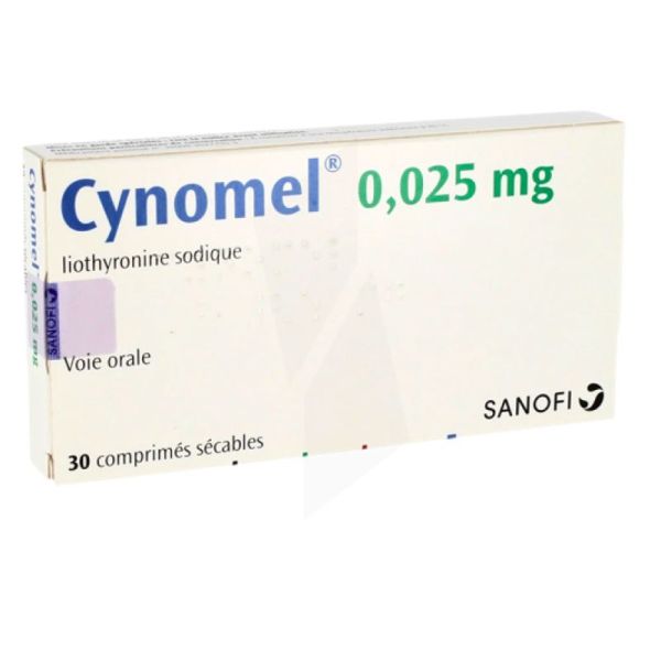 Cynomel 0,025Mg Cpr Séc 3Plq/10 (30)