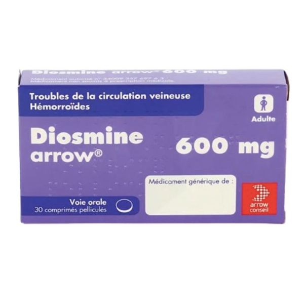 Diosmine 600 mg Arrow, 30 comprimés