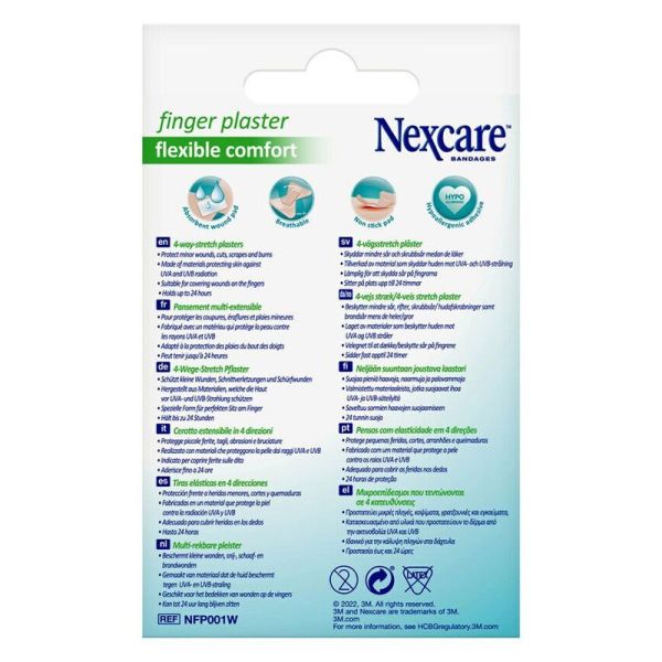 3M Nexcare Finger Plaster Flexible Comfort Pansement spécial doigts (x10)