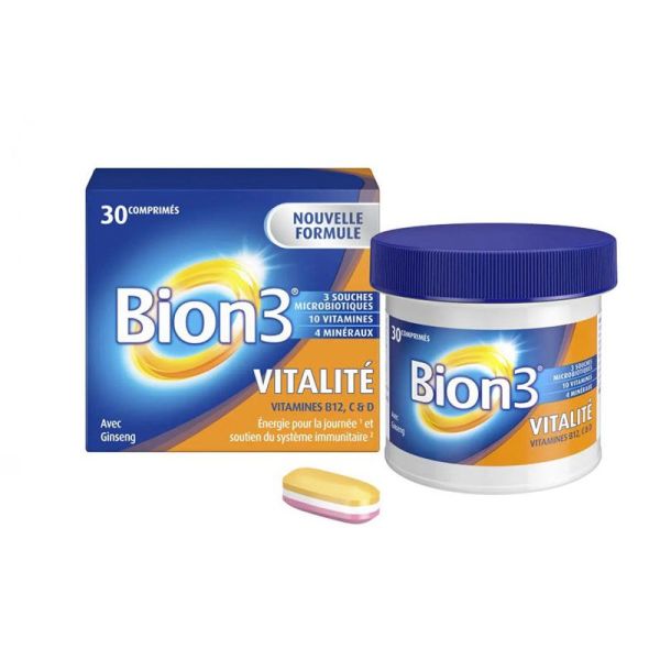 Bion3 Vitalité énergie & soutien système immunitaire (30 comprimés)