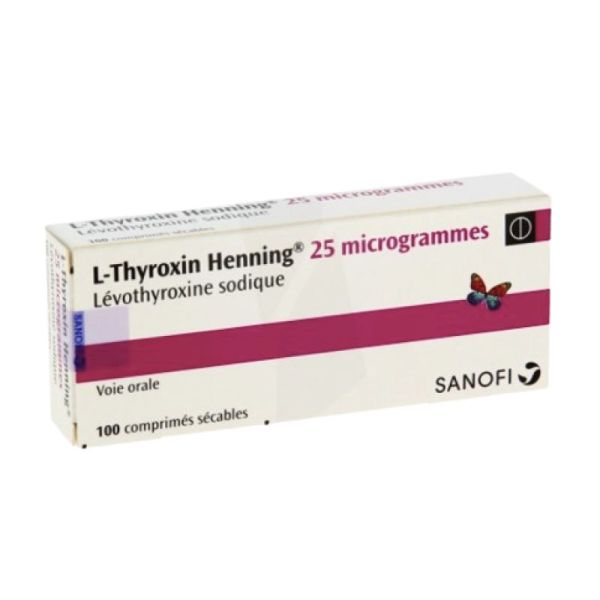 L-Thyroxin Henning 25 Μg Comprimé Sécable Plaquette/100