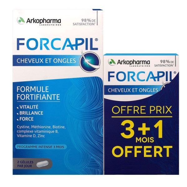 Forcapil Cheveux et Ongles Formule Fortifiante 3+1 mois OFFERT