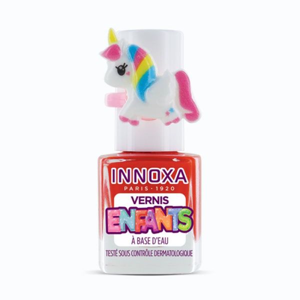 Innoxa Vernis à ongles Enfant Licorne Rouge + Bague (5 ml)