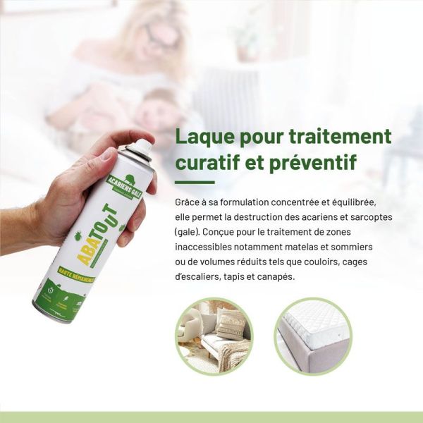 Abatout Fogger Anti-Acariens & Gale spécial infestations haute rémanence (150 ml)