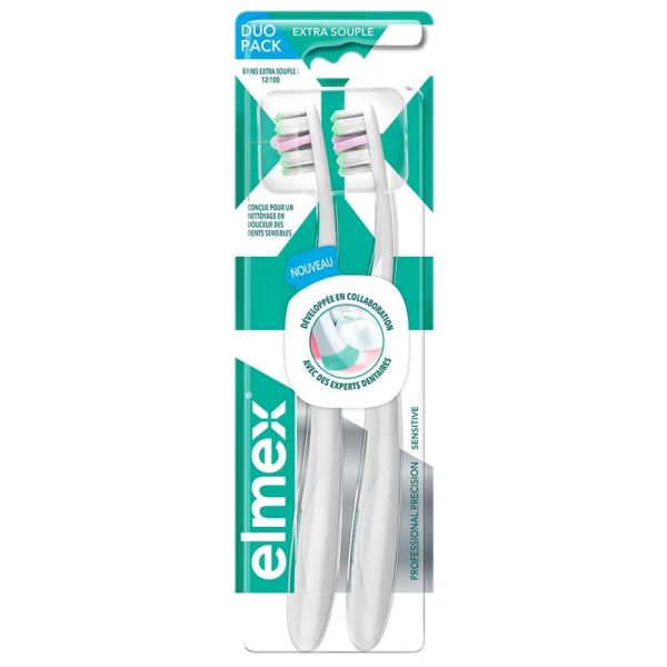 Elmex Professional Precision Brosse à Dents Sensitive Extra-Souple (x2)