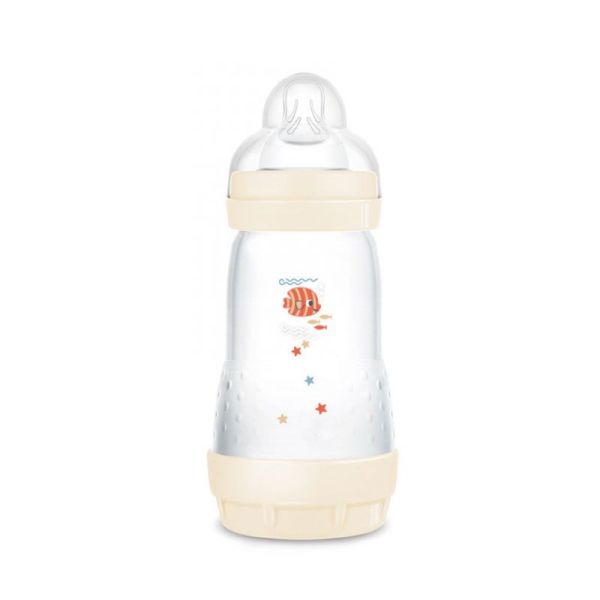 MAM Biberon Easy Start Anti-Colique Débit 2 Coton (260 ml)